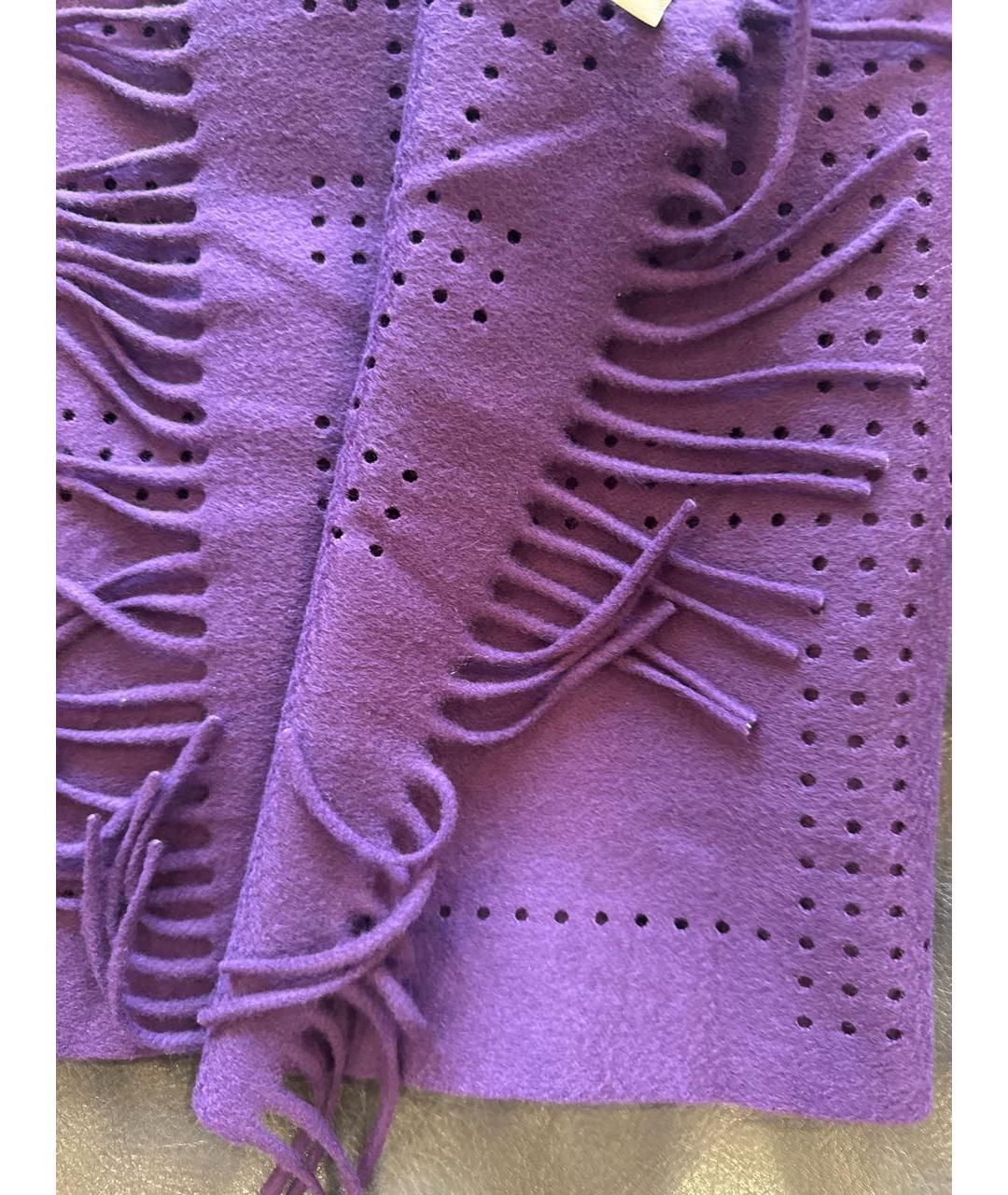 BURBERRY Фиолетовый кашемировый шарф, фото 2