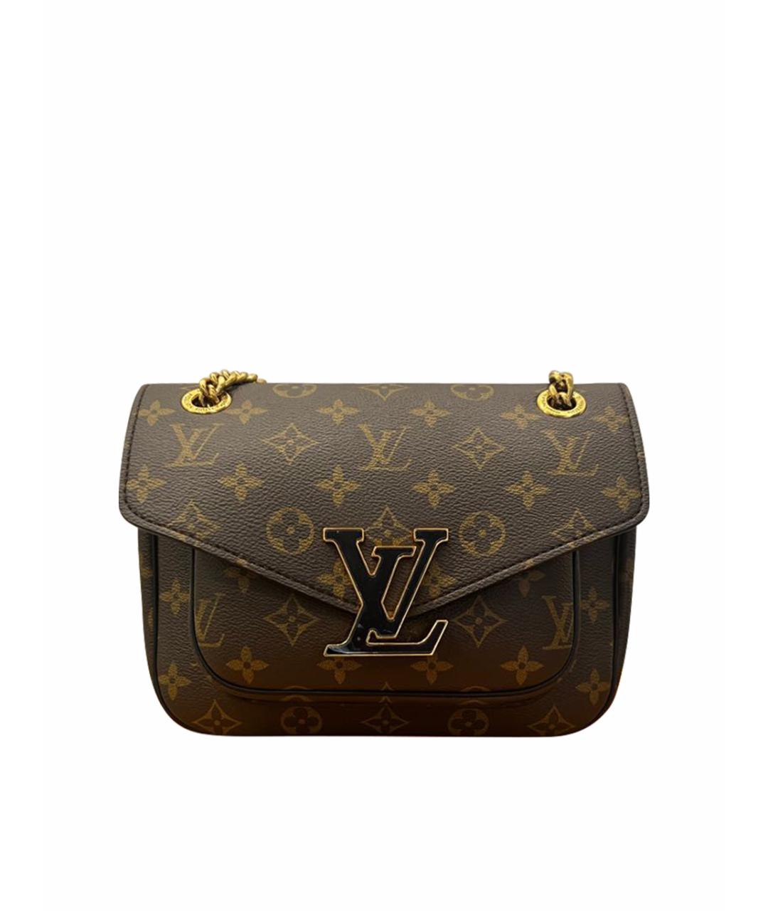 LOUIS VUITTON PRE-OWNED Коричневая кожаная сумка через плечо, фото 1