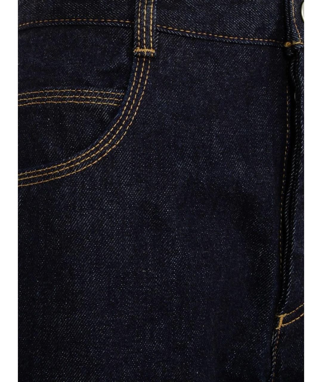 BOTTEGA VENETA Темно-синие хлопковые прямые джинсы, фото 4