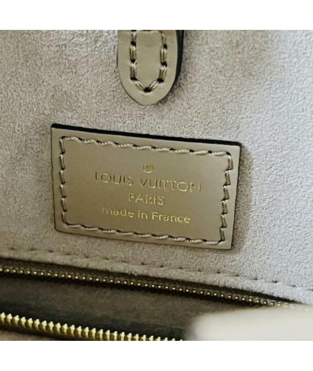 LOUIS VUITTON Серая кожаная сумка тоут, фото 5