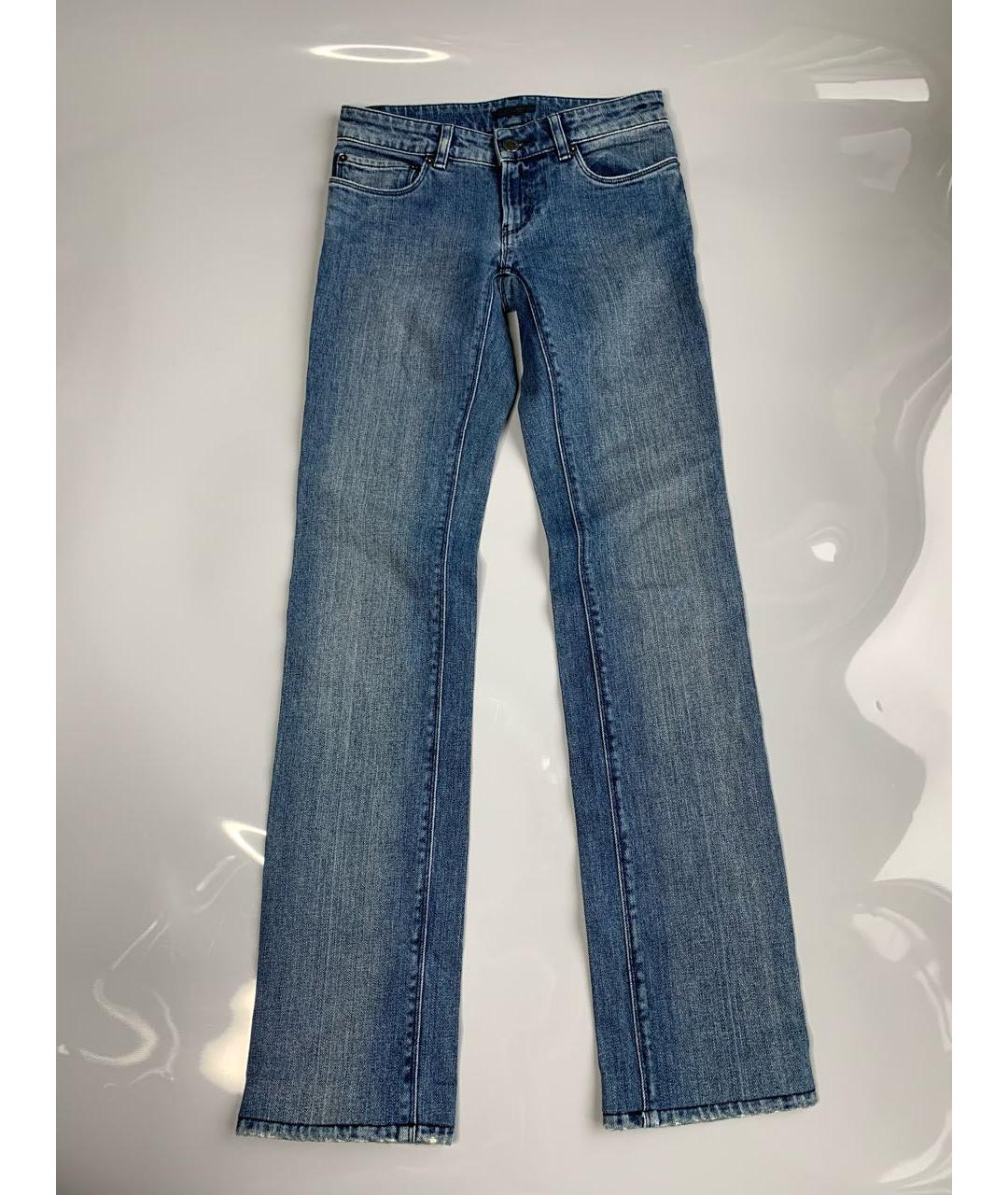 PRADA Синие хлопковые прямые джинсы, фото 8