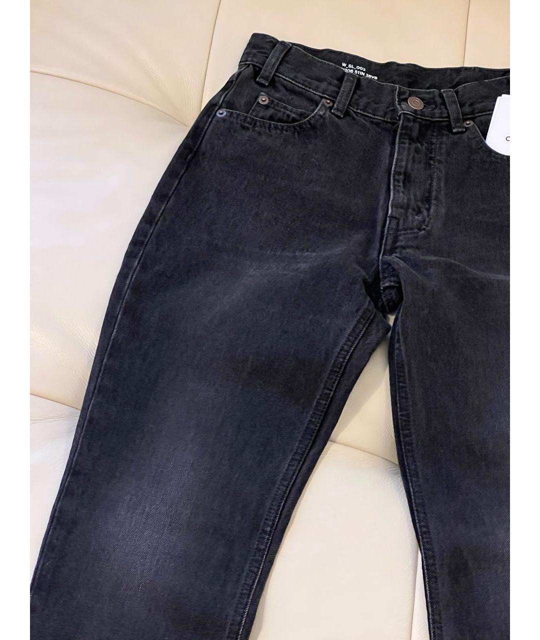 CELINE PRE-OWNED Черные хлопковые джинсы слим, фото 3