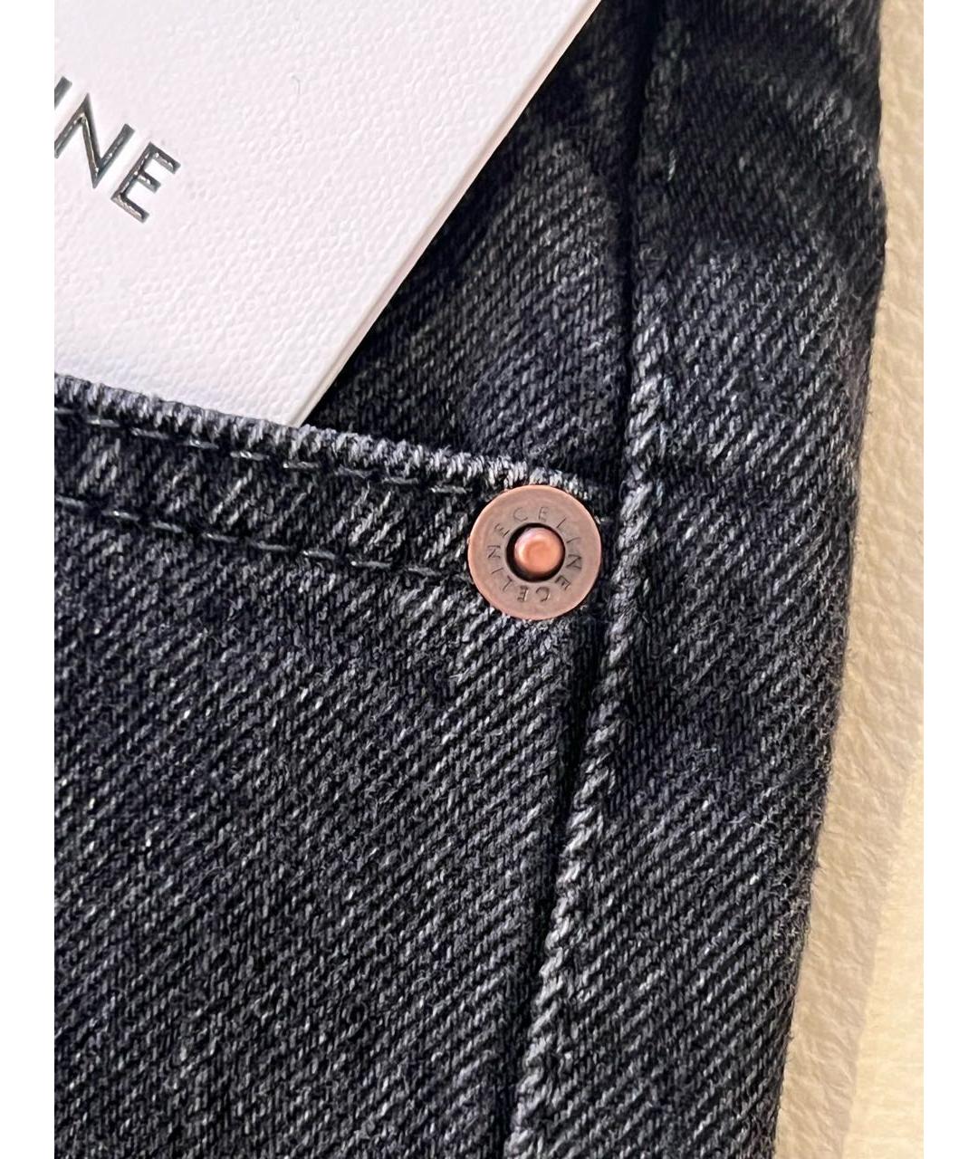 CELINE PRE-OWNED Черные хлопковые джинсы слим, фото 6