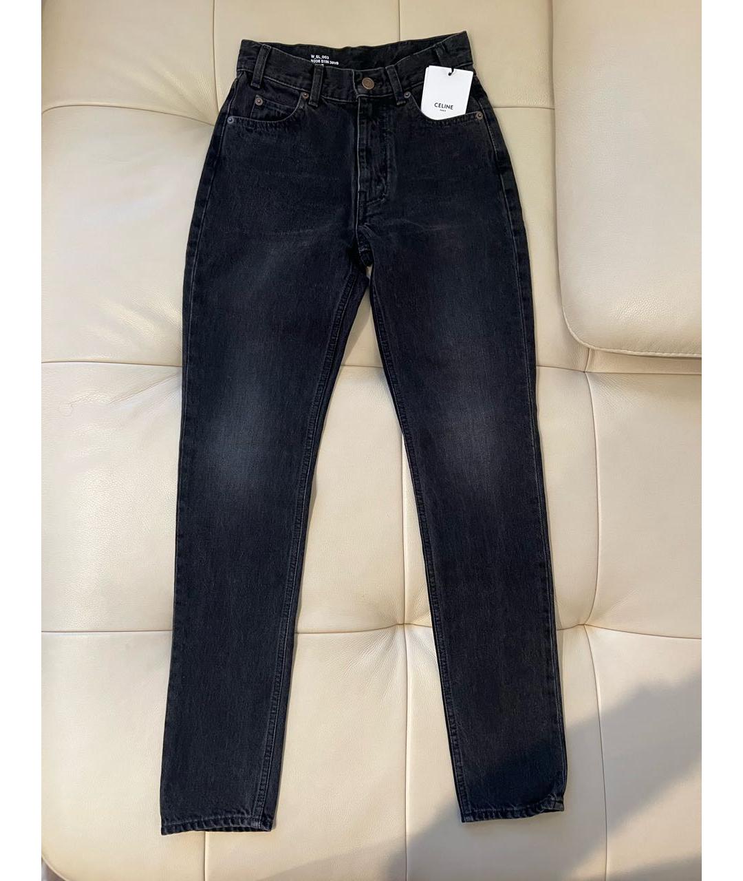 CELINE PRE-OWNED Черные хлопковые джинсы слим, фото 9