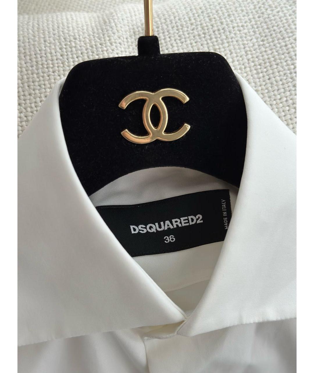 DSQUARED2 Белая хлопковая рубашка, фото 7