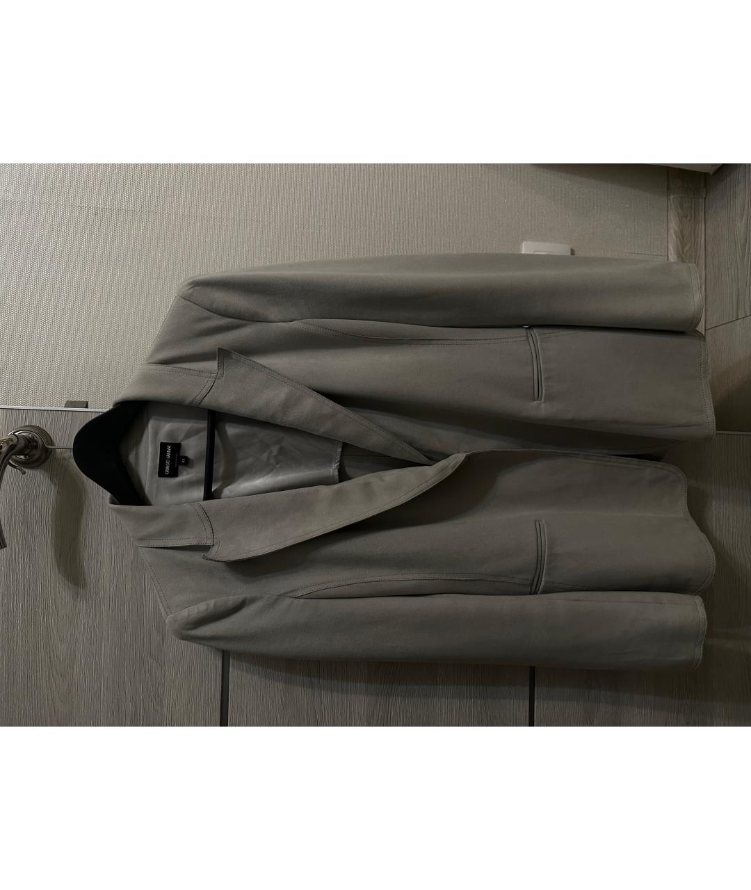 GIORGIO ARMANI Серый замшевый жакет/пиджак, фото 6
