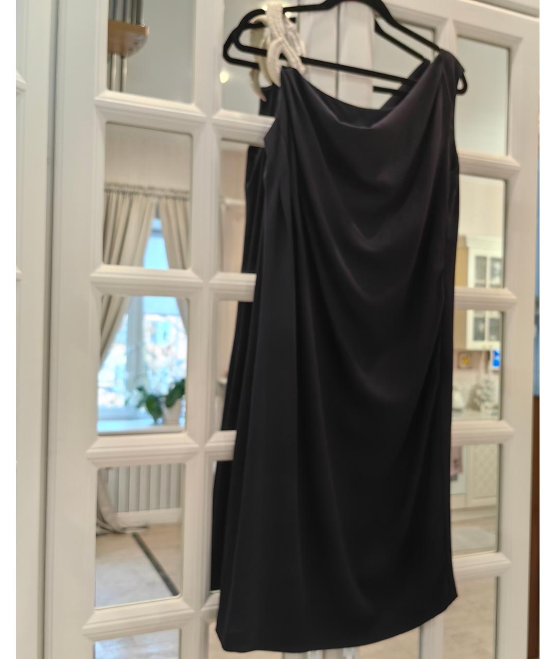 ESCADA Черное ацетатное коктейльное платье, фото 10