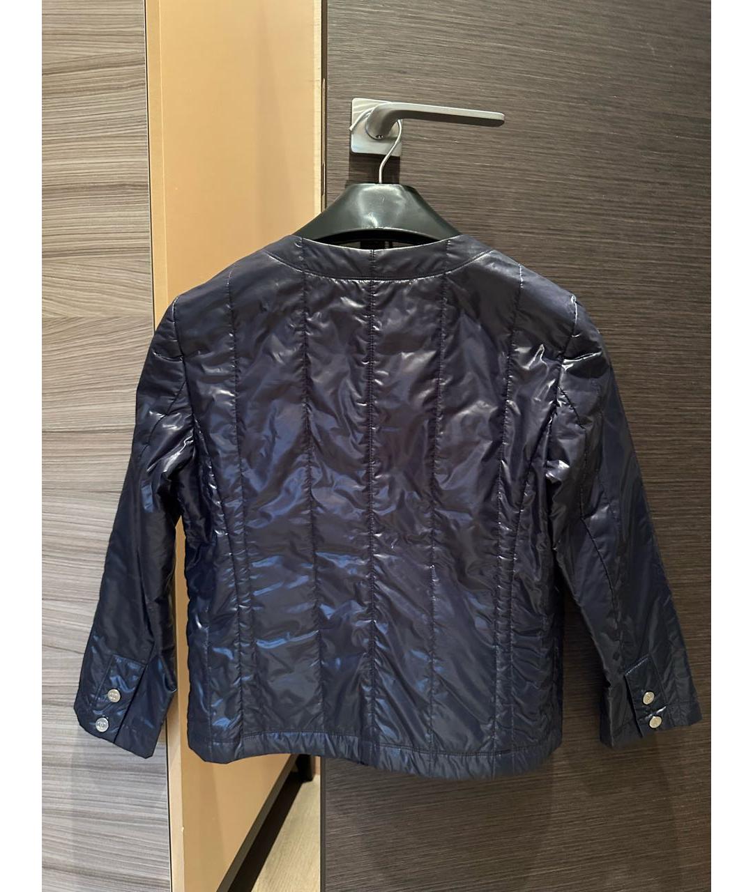 CHANEL PRE-OWNED Темно-синяя полиамидовая куртка, фото 5