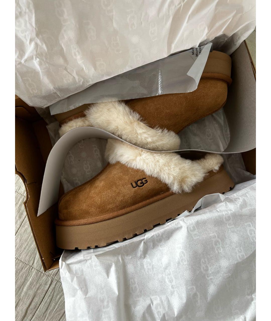 UGG AUSTRALIA Коричневые замшевые мюли, фото 8