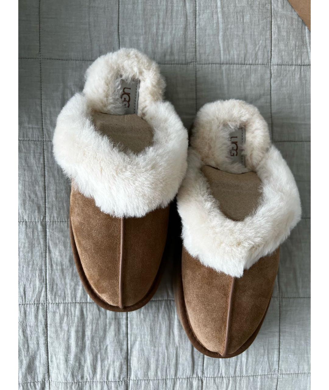 UGG AUSTRALIA Коричневые замшевые мюли, фото 3