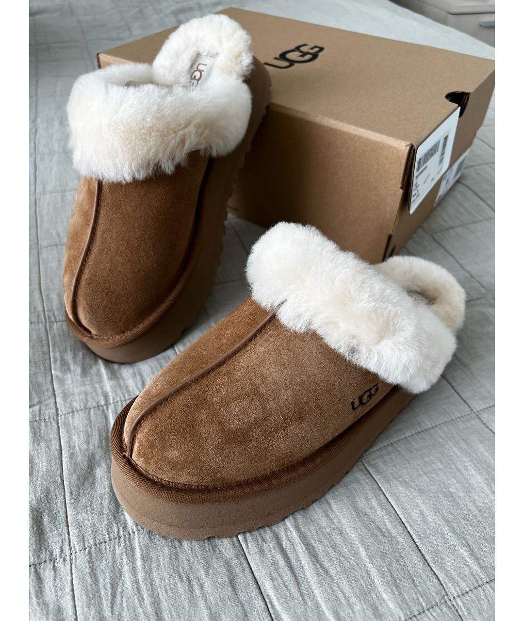 UGG AUSTRALIA Коричневые замшевые мюли, фото 2