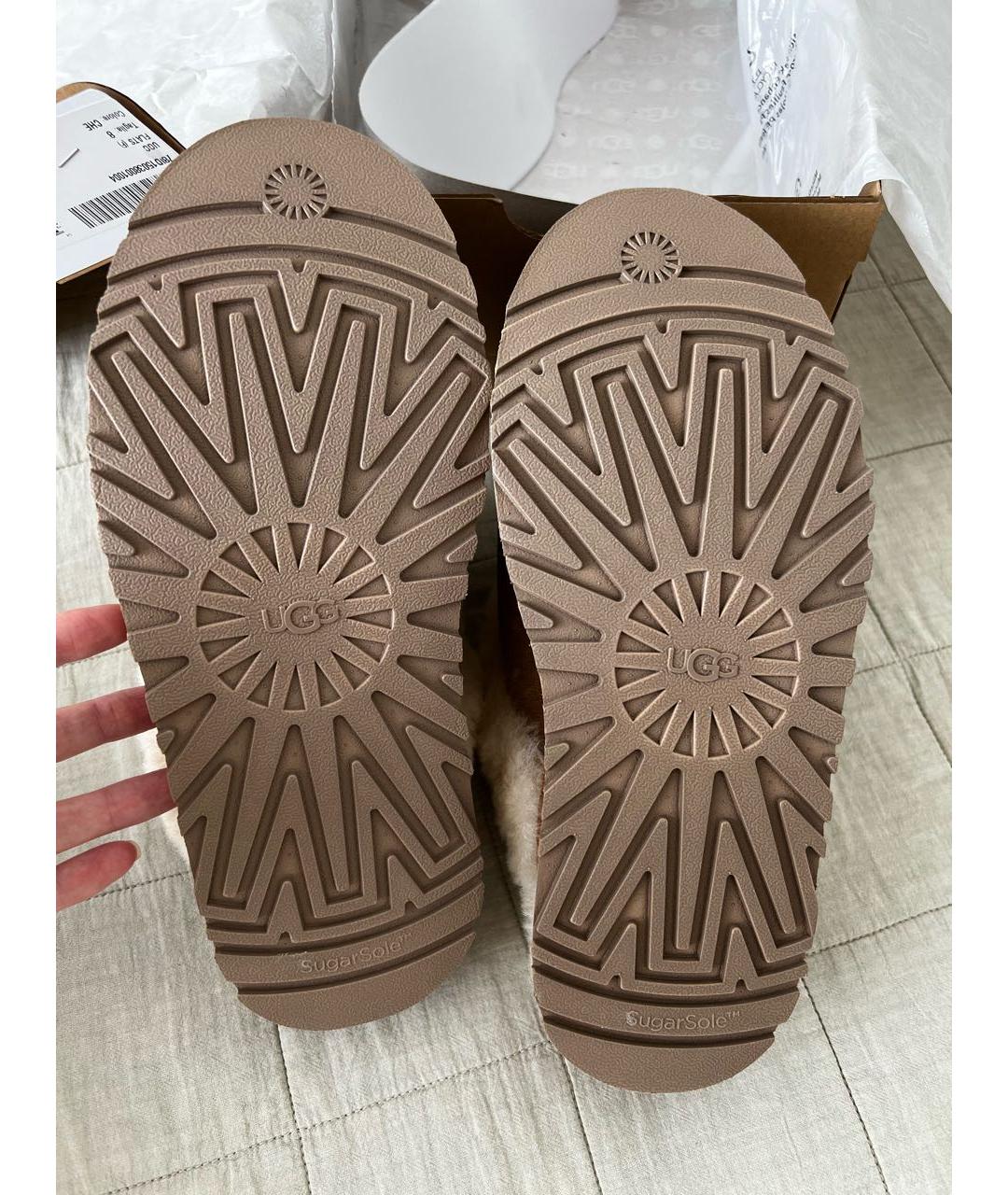 UGG AUSTRALIA Коричневые замшевые мюли, фото 4