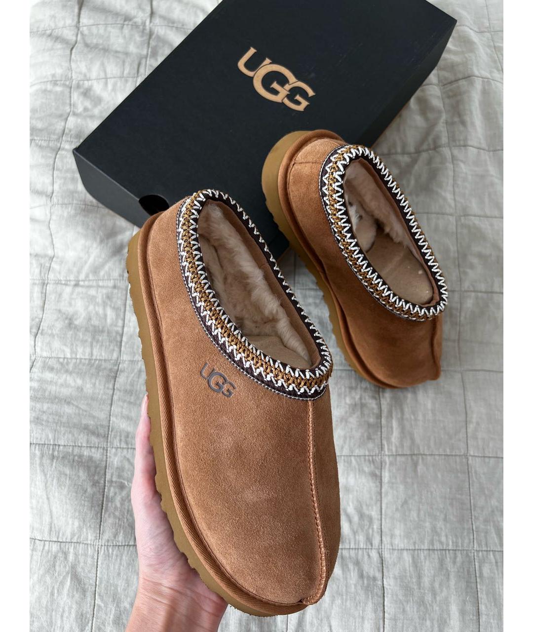 UGG AUSTRALIA Коричневые замшевые мюли, фото 3