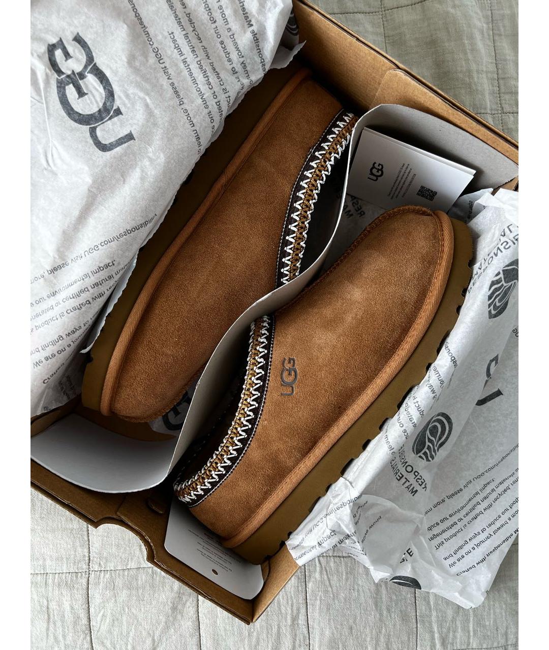 UGG AUSTRALIA Коричневые замшевые мюли, фото 5