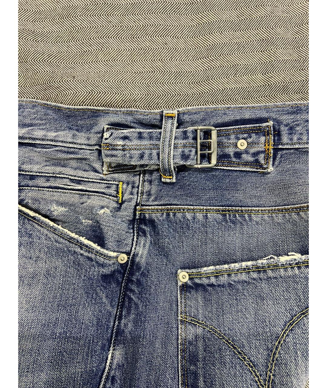 LEVI'S Синие хлопковые прямые джинсы, фото 7