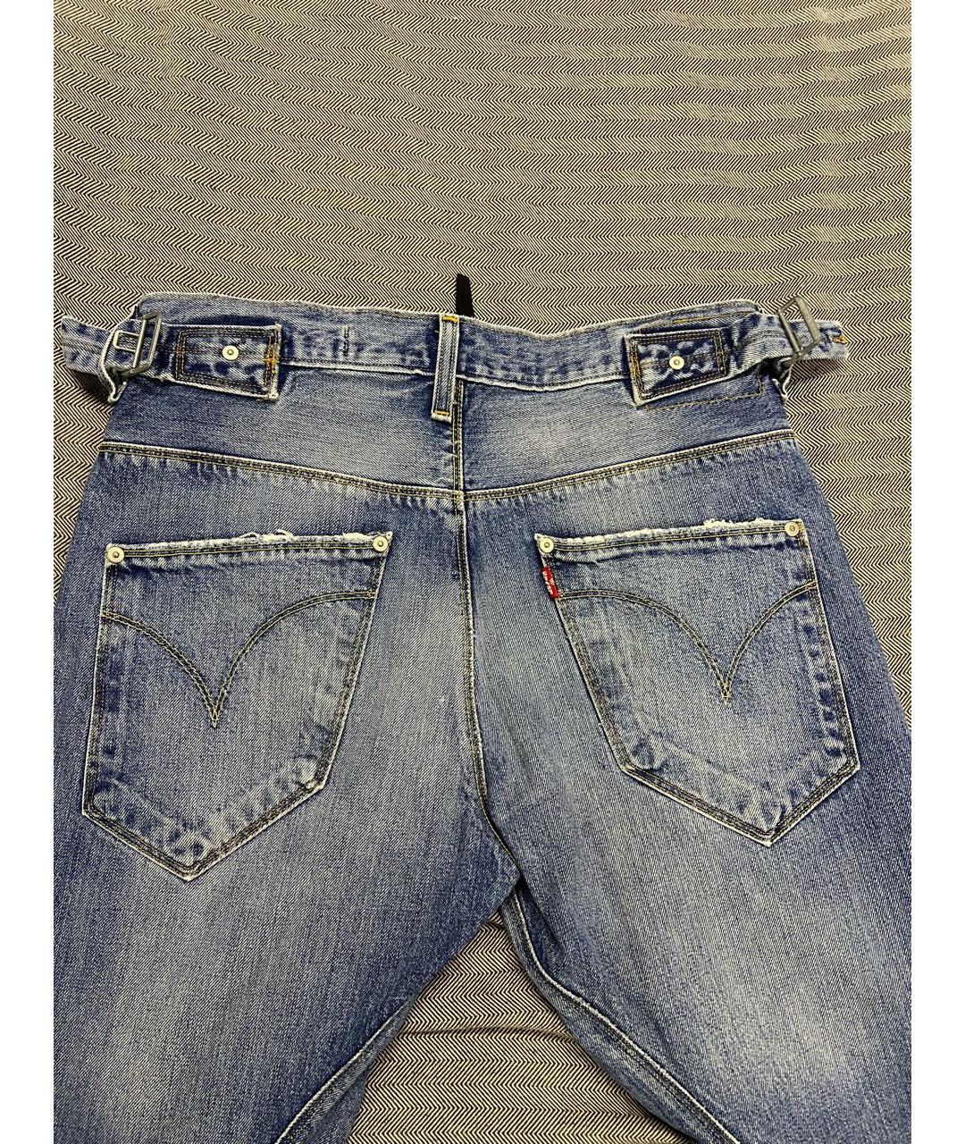 LEVI'S Синие хлопковые прямые джинсы, фото 3