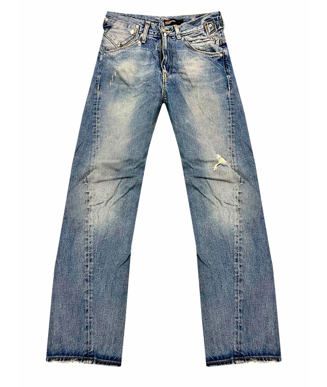 LEVI'S Синие хлопковые прямые джинсы, фото 1