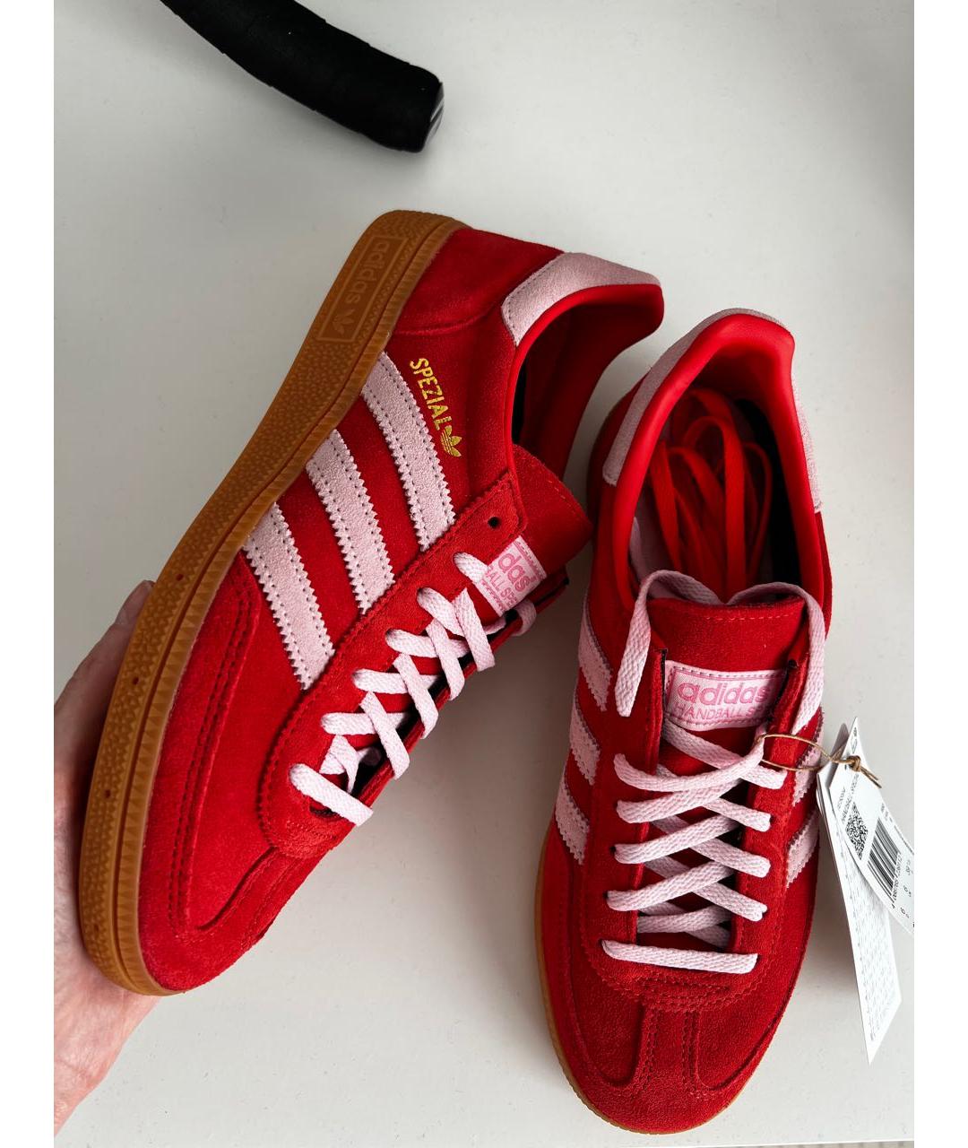 ADIDAS Красные замшевые кроссовки, фото 7