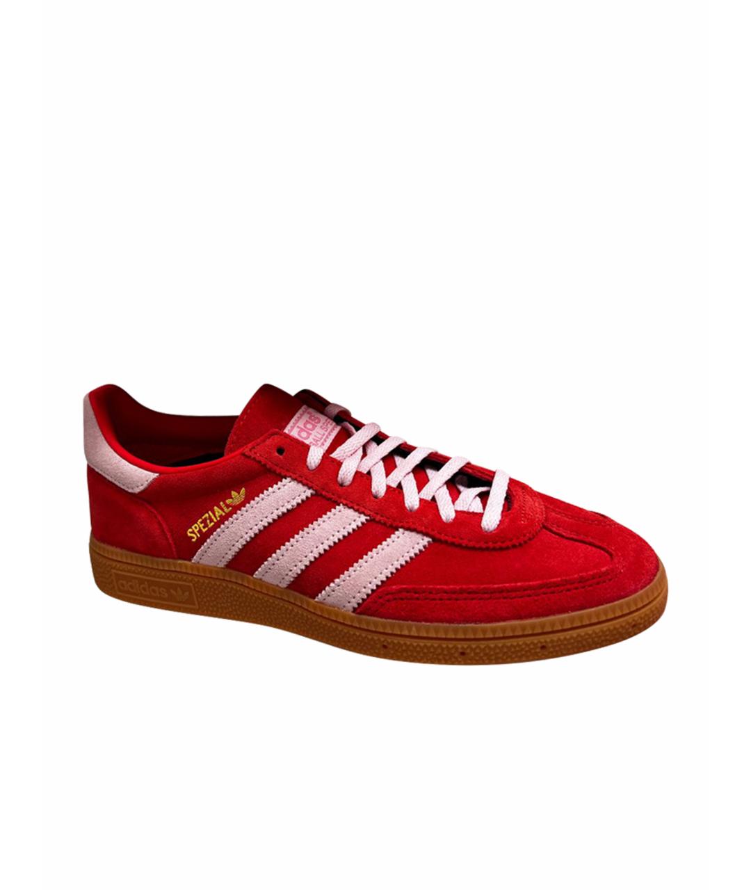 ADIDAS Красные замшевые кроссовки, фото 1