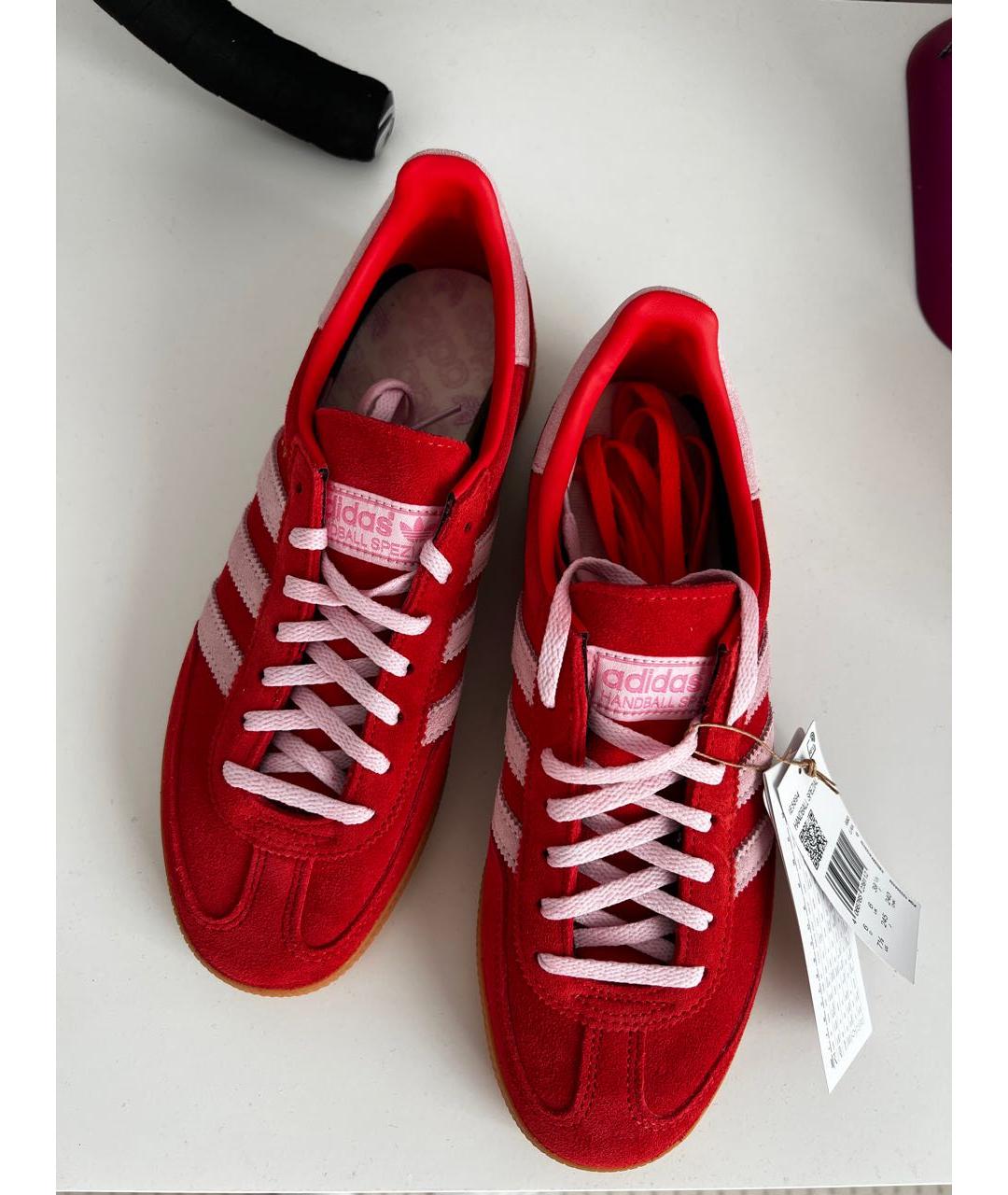 ADIDAS Красные замшевые кроссовки, фото 2