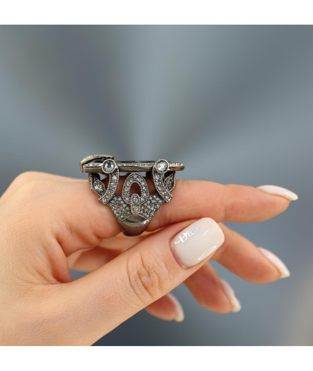CHRISTIAN DIOR PRE-OWNED Серебряное с серебряным покрытием кольцо, фото 3