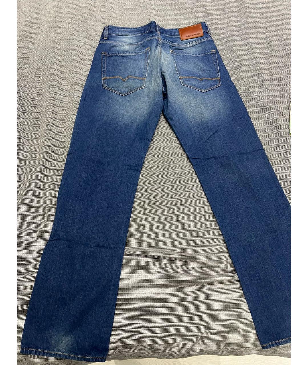 HUGO BOSS Синие хлопковые прямые джинсы, фото 2