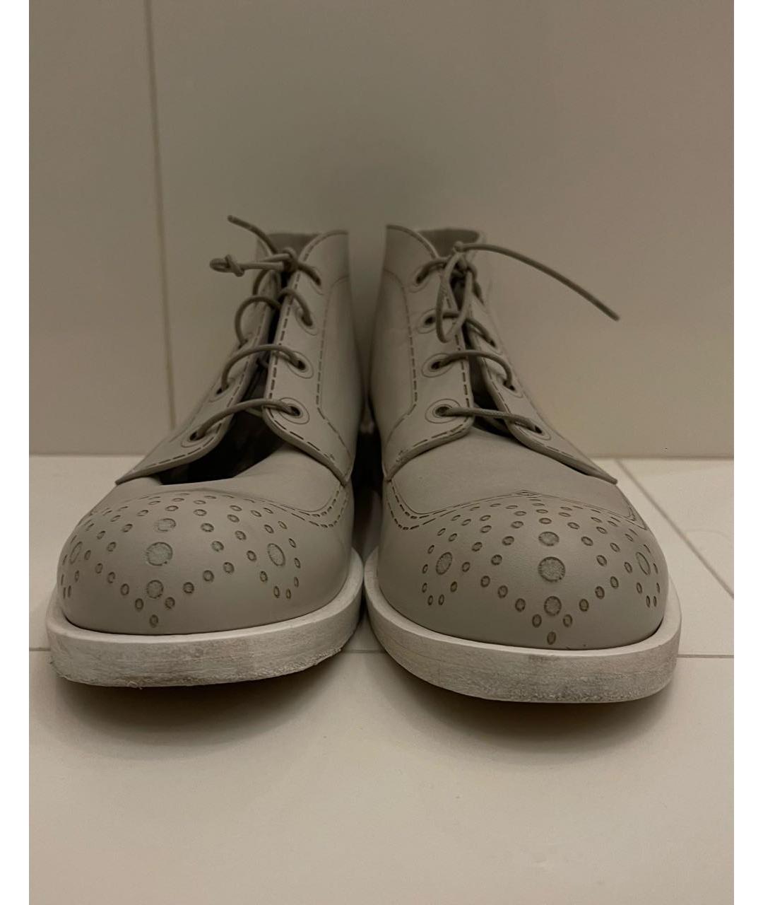 JIL SANDER Серые кожаные ботинки, фото 2