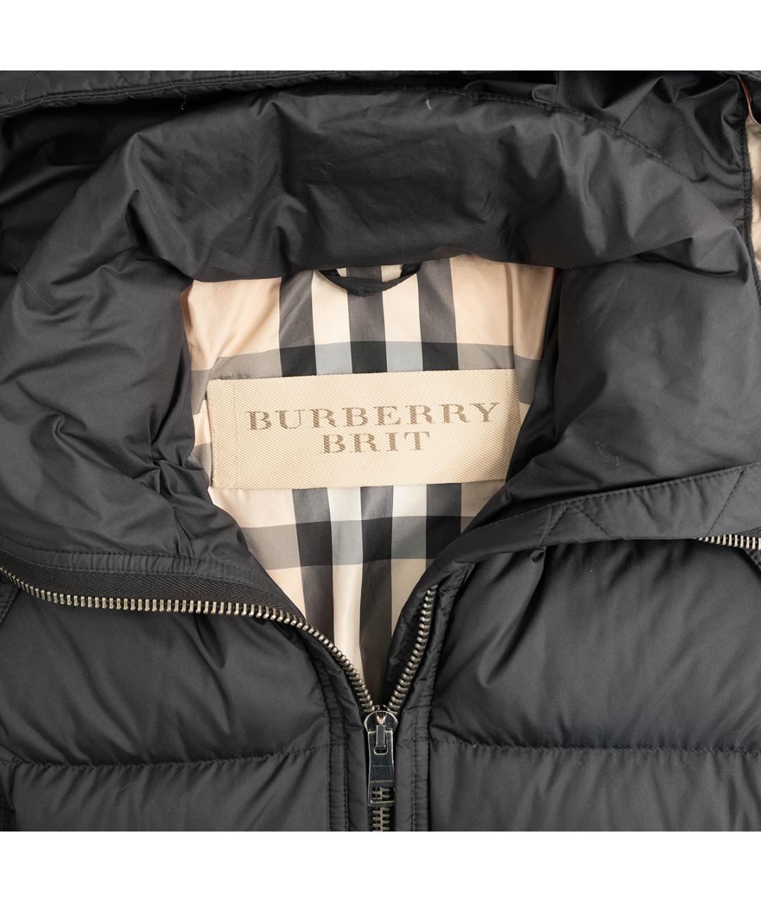 BURBERRY Черный полиэстеровый пуховик, фото 3