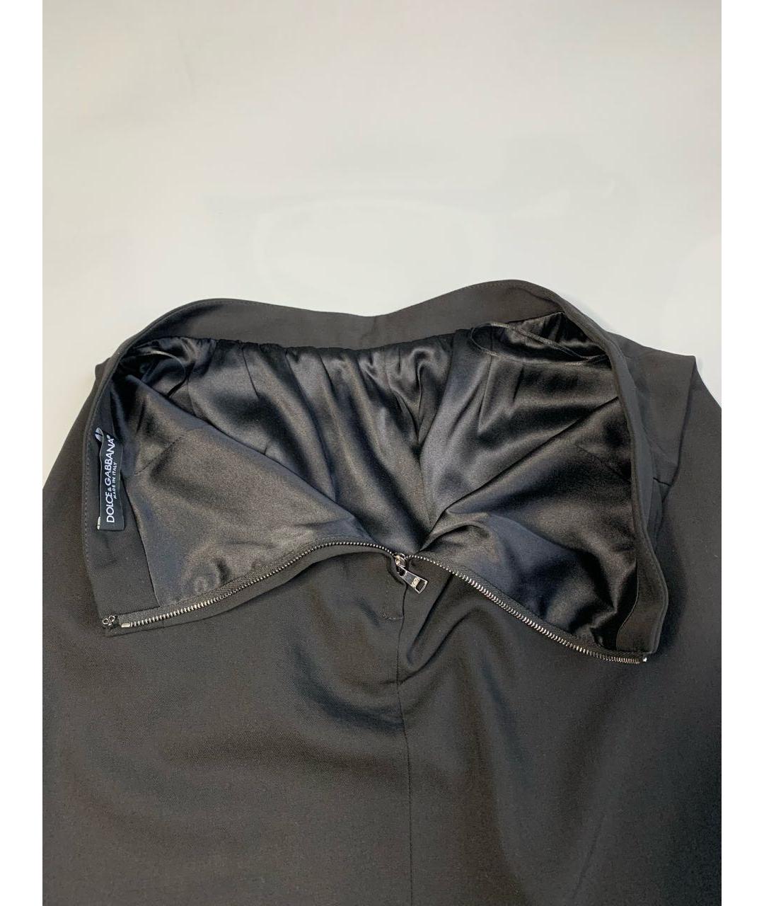 DOLCE&GABBANA Черная шелковая юбка мини, фото 6