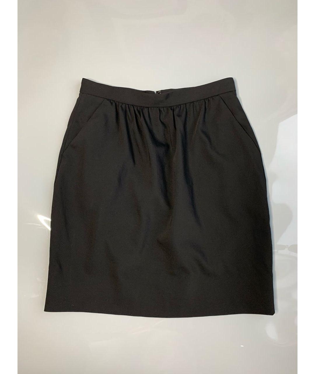 DOLCE&GABBANA Черная шелковая юбка мини, фото 9