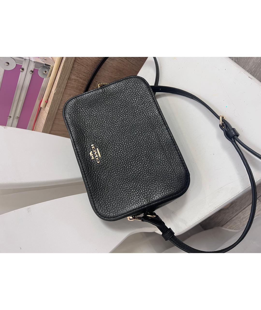 COACH Черная кожаная сумка через плечо для женщин – купить в интернет ...