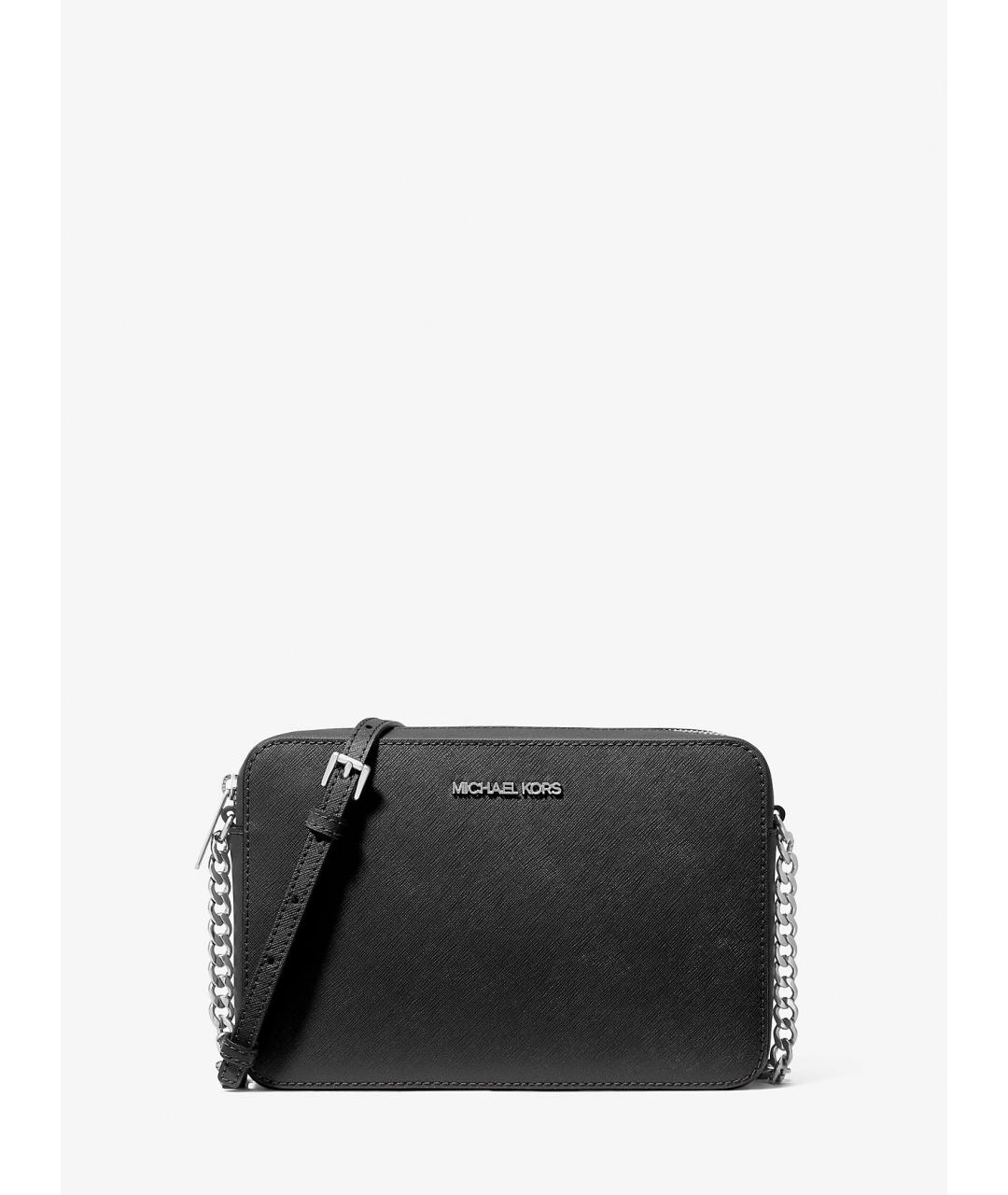 MICHAEL KORS Черная кожаная сумка через плечо, фото 1