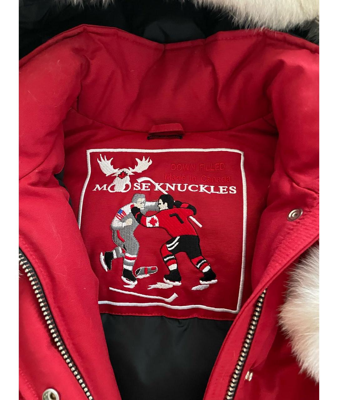 MOOSE KNUCKLES Красная хлопковая куртка, фото 3