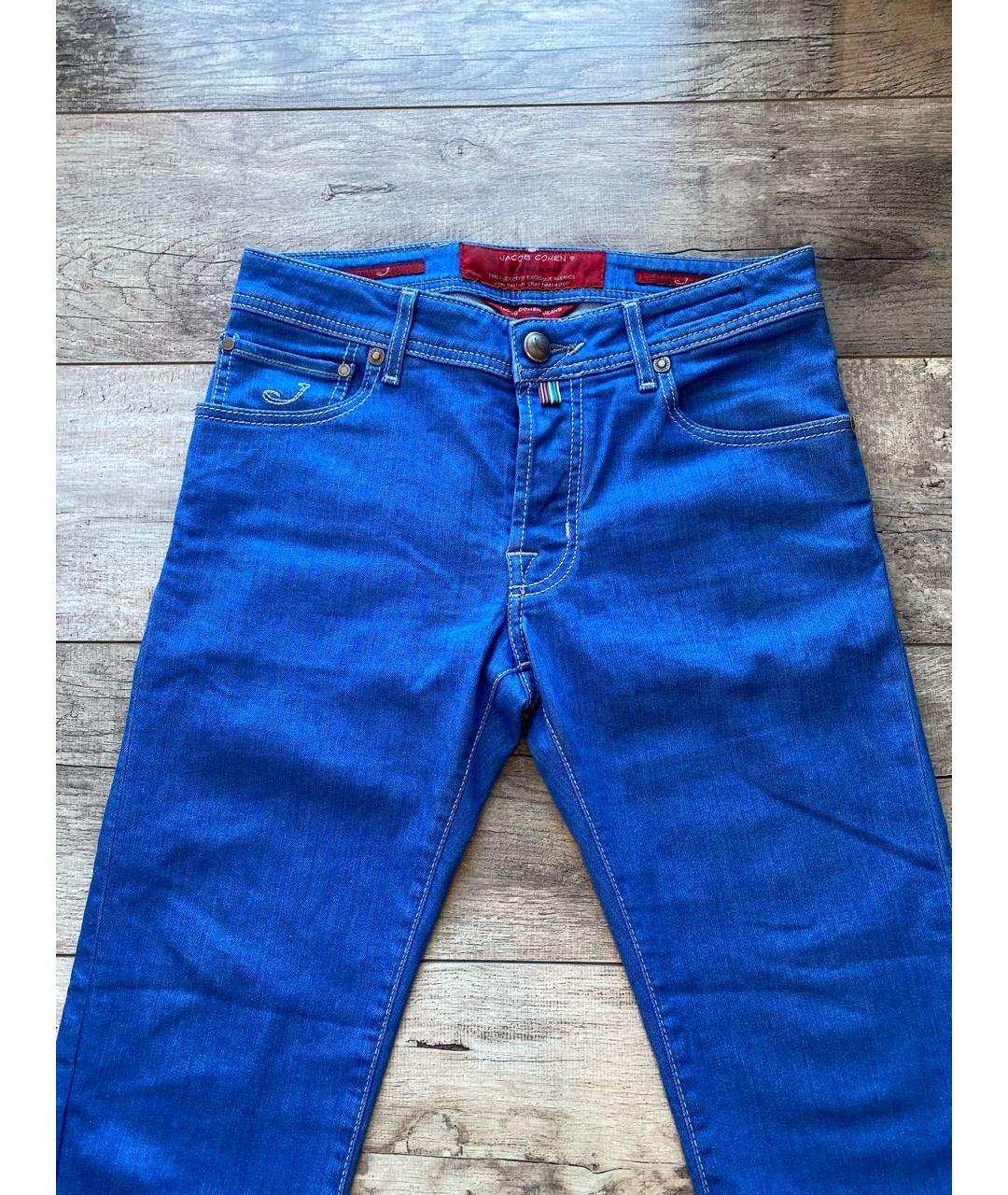 JACOB COHEN Синие хлопковые джинсы скинни, фото 2