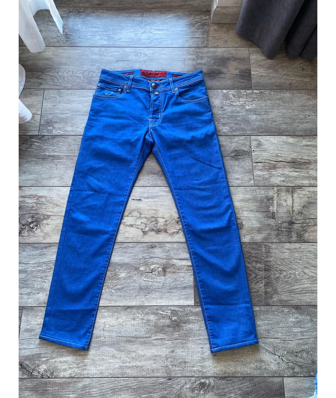JACOB COHEN Синие хлопковые джинсы скинни, фото 8