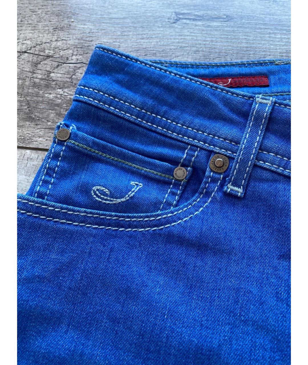 JACOB COHEN Синие хлопковые джинсы скинни, фото 3