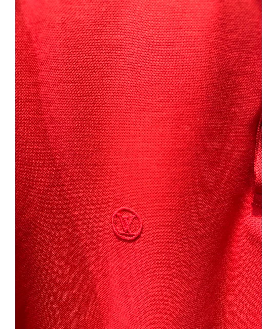 LOUIS VUITTON PRE-OWNED Красное хлопковое поло с коротким рукавом, фото 4