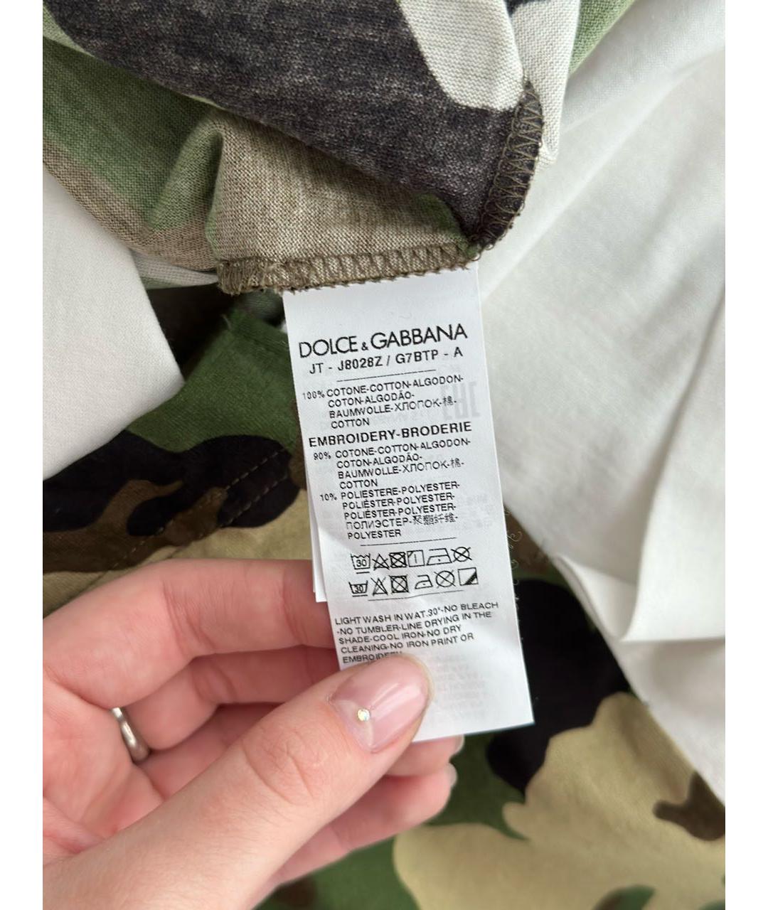 DOLCE&GABBANA Белая хлопковая футболка, фото 6