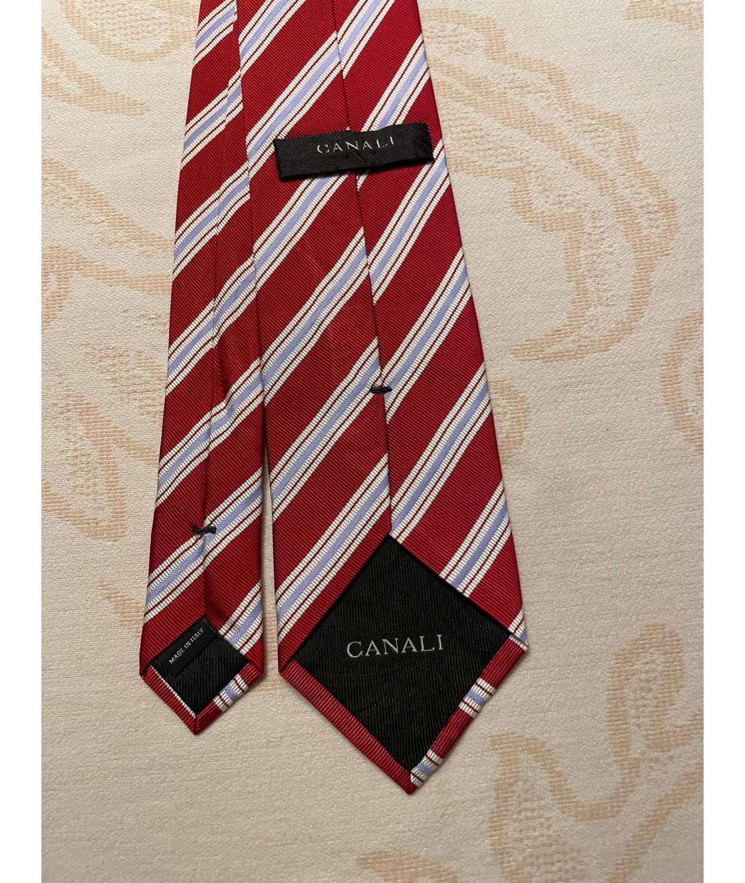 CANALI Красный шелковый галстук, фото 2