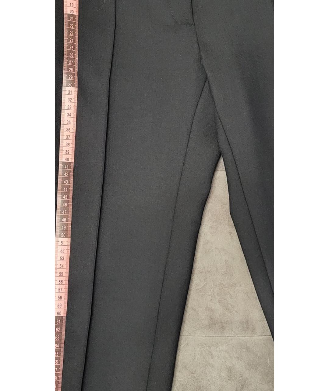 IRO Черные шерстяные прямые брюки, фото 6