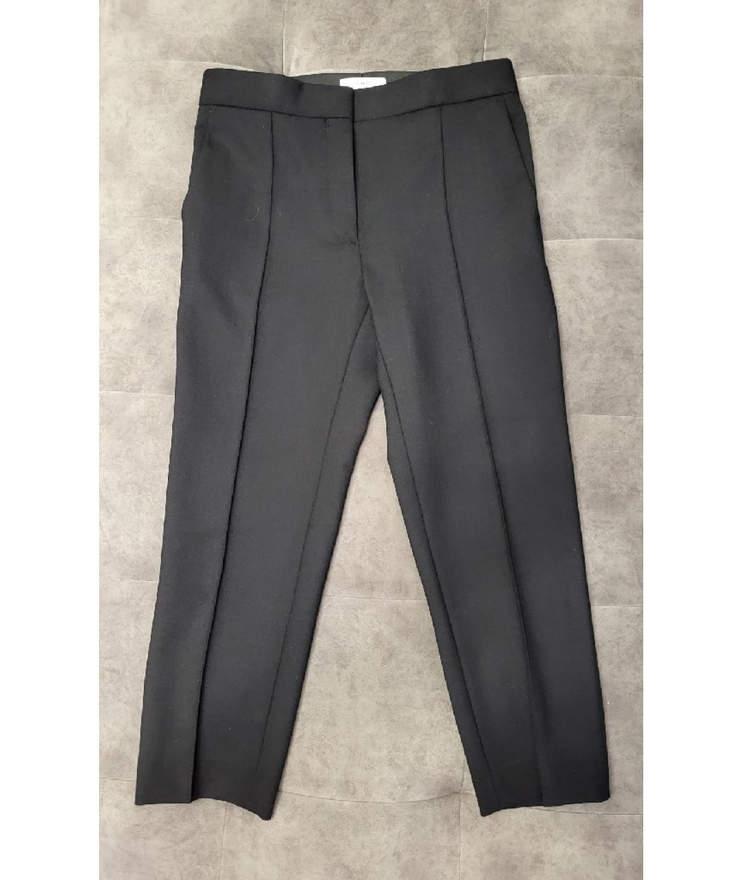 IRO Черные шерстяные прямые брюки, фото 9