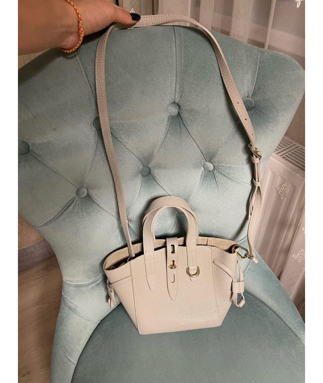 FURLA Серая кожаная сумка тоут, фото 5