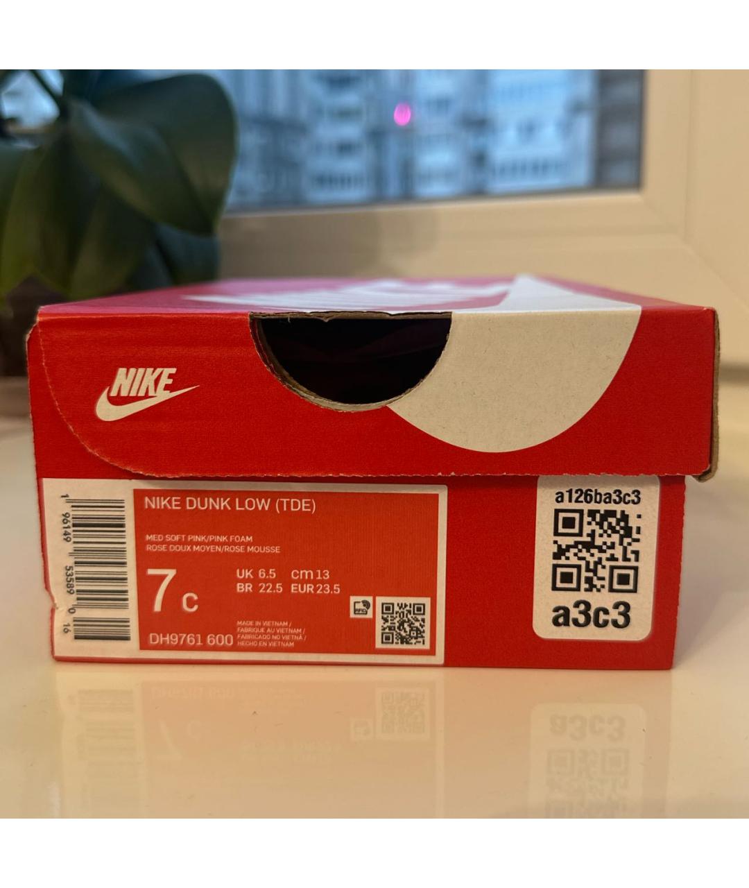 NIKE Розовые кожаные кеды, фото 3