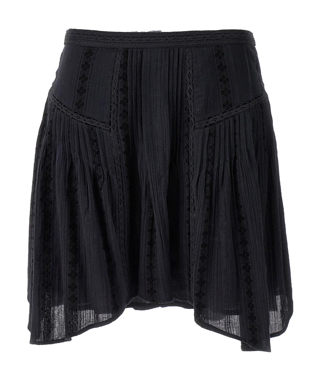 ISABEL MARANT ETOILE Черная хлопковая юбка миди, фото 1