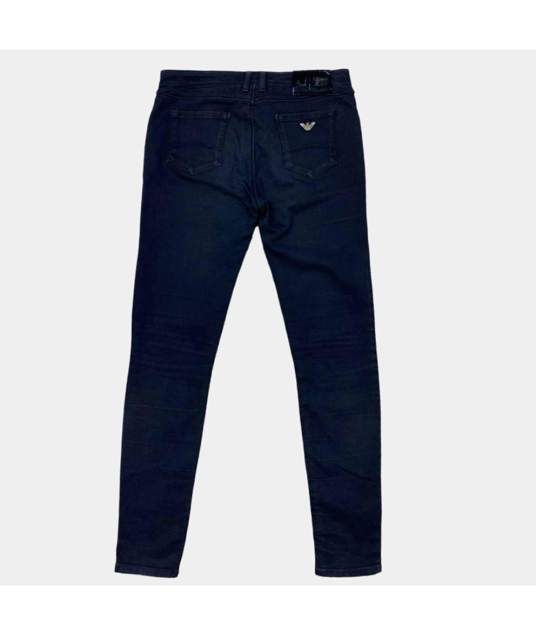 ARMANI JEANS Черные хлопко-эластановые джинсы слим, фото 2