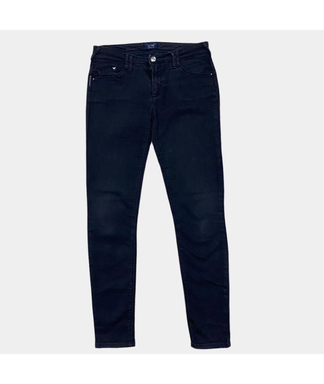 ARMANI JEANS Черные хлопко-эластановые джинсы слим, фото 7