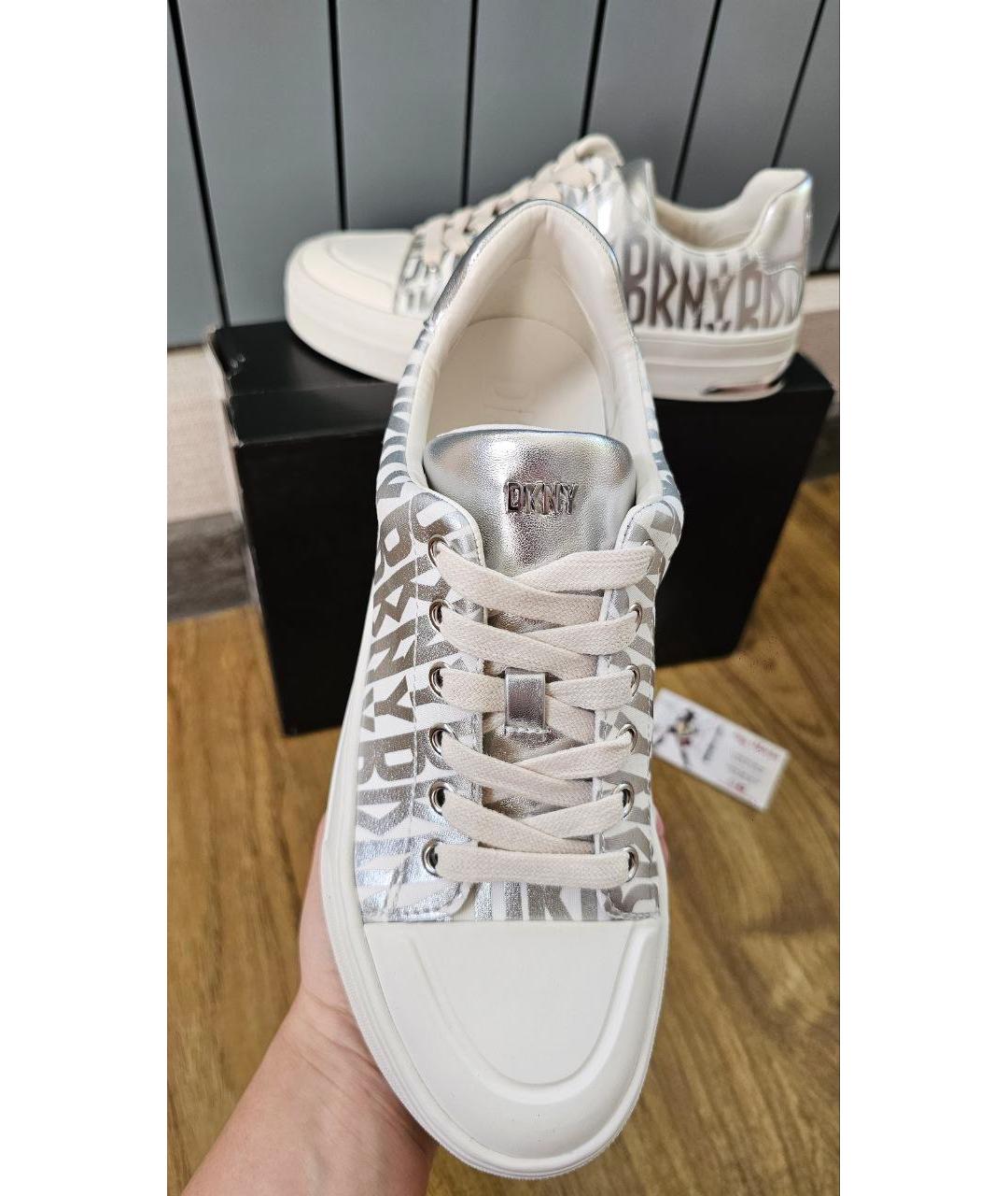DKNY Белые кроссовки из искусственной кожи, фото 3