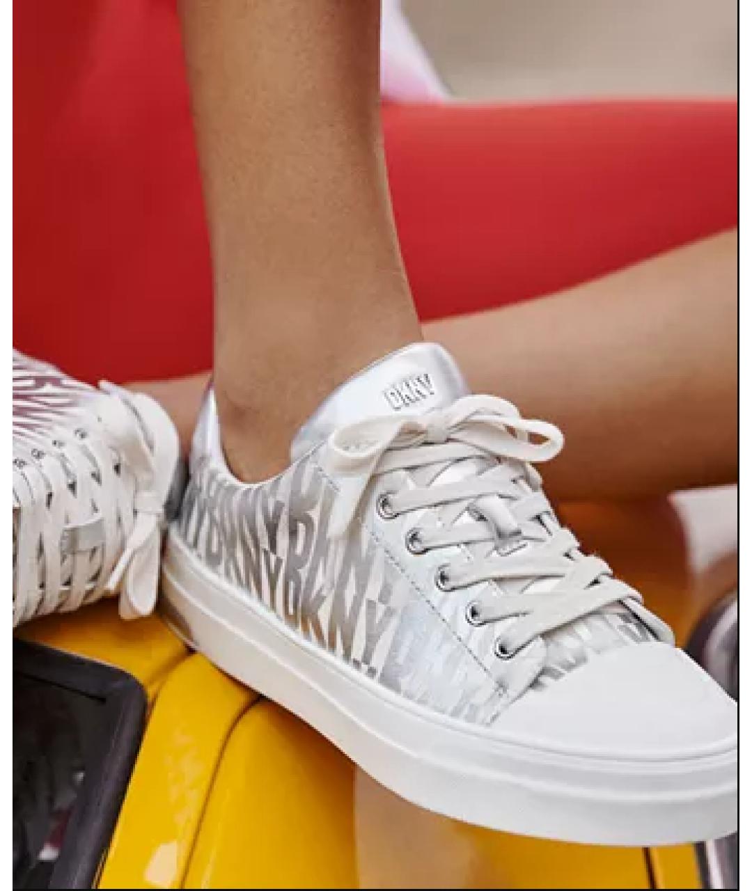 DKNY Белые кроссовки из искусственной кожи, фото 6