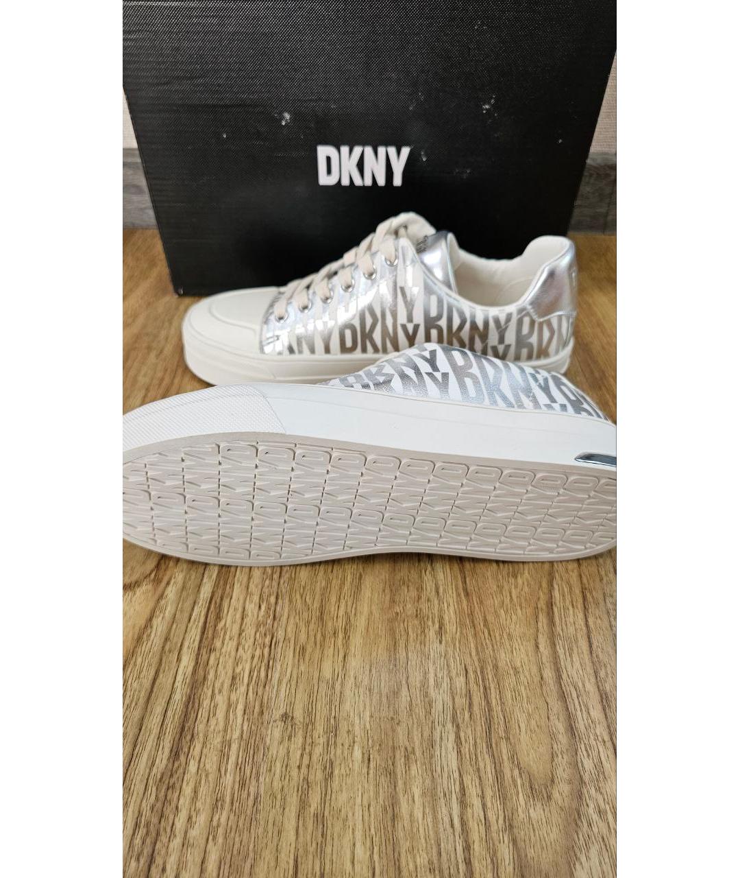 DKNY Белые кроссовки из искусственной кожи, фото 5