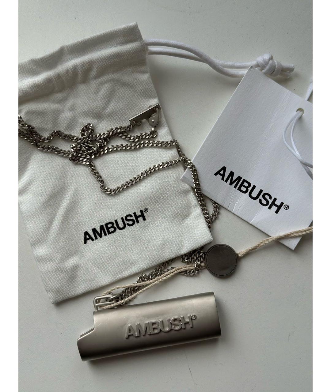 AMBUSH Серая с серебряным покрытием цепочка/подвеска, фото 8